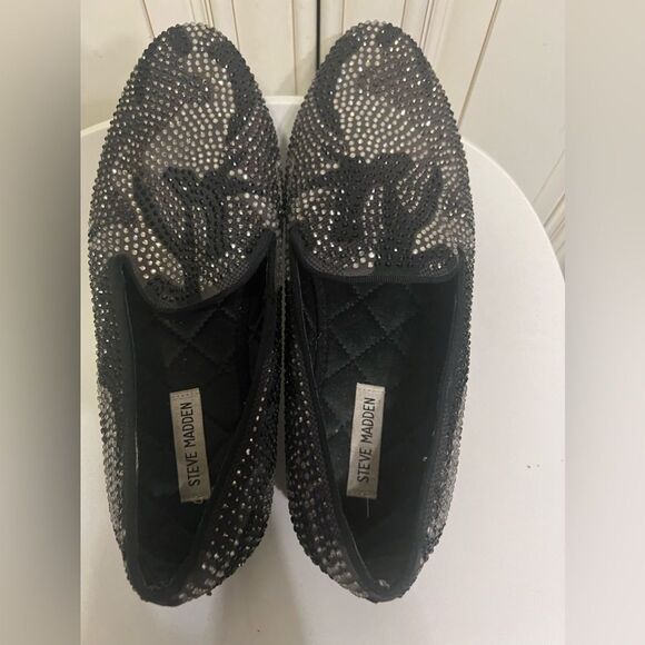 Steve Madden Caviarr Black Loafers Men’s Size 9 Studded Slip On Shoes main image 14